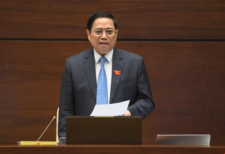 Thủ tướng Chính phủ Phạm Minh Chính trong phiên chất vấn sáng 12/11.