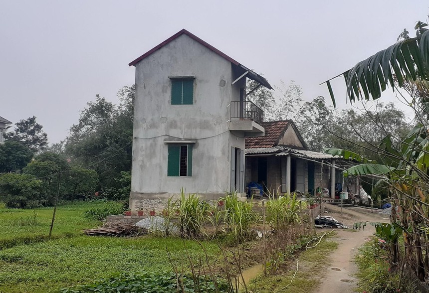 Một công trình nhà chống lũ của người dân Quảng Bình do UNDP tài trợ.