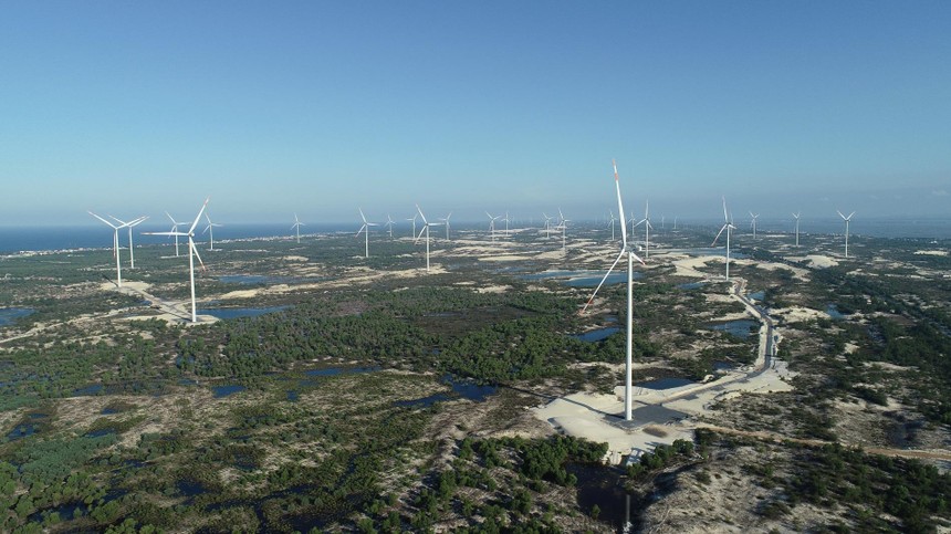 Cụm trang trại điện gió B&T công suất 252MW của AMI AC Renewables tại Quảng Bình. (Nguồn: Thái Hưng).