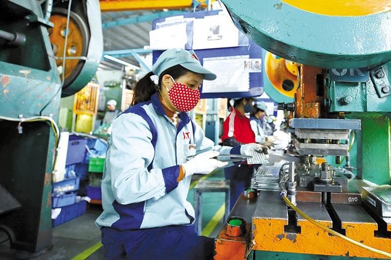 Chỉ số Sản xuất công nghiệp quý I/2022 tăng 7,07% có phần đóng góp quan trọng của khu vực đầu tư nước ngoài. Ảnh: Đ.T