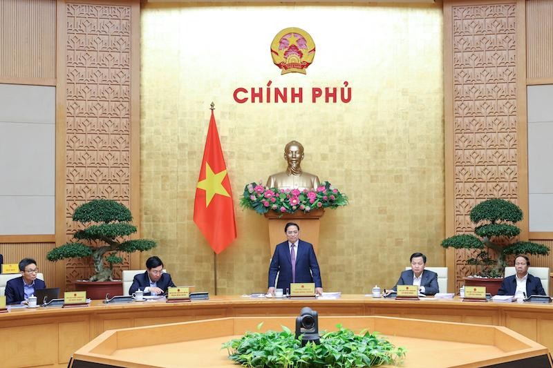 Thủ tướng Phạm Minh Chính nhận định, kinh tế - xã hội đang hồi phục tích cực, Việt Nam không lỡ nhịp hồi phục trong xu thế chung của thế giới. (Ảnh: Nhật Bắc)