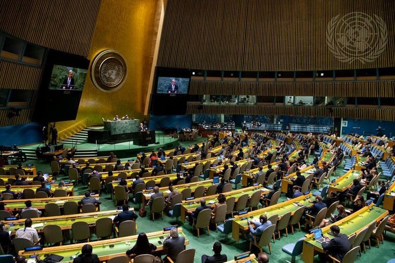 Phiên họp Đại hội đồng Liên hợp quốc bầu các chức danh Chủ tịch và các Phó chủ tịch khóa 77. (Ảnh: BNG)