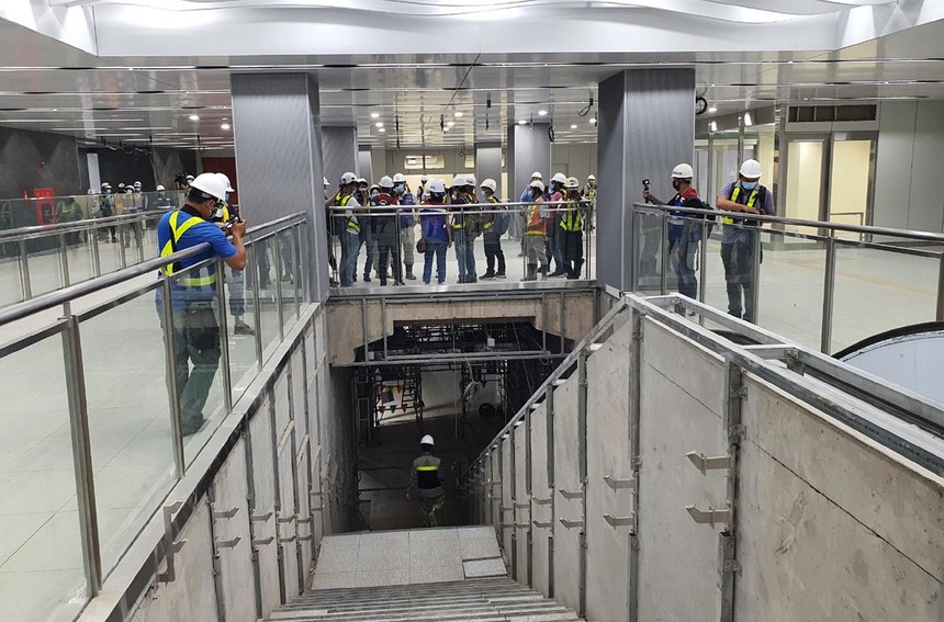 Các nhà ga ngầm tuyến metro số 1 tạo tiền đề cho TP.HCM hiện thực hóa giấc mơ xây thành phố dưới lòng đất. Ảnh: Lê Toàn