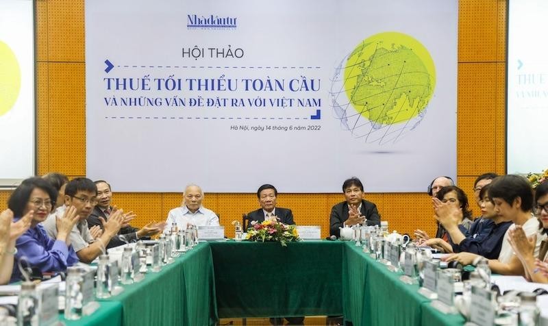 Hội thảo "Thuế tối thiểu toàn cầu và những vấn đề đặt ra với Việt Nam". (Ảnh: Trọng Hiếu)