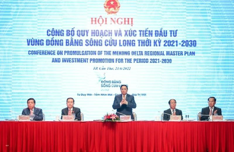 Thủ tướng Chính phủ Phạm Minh Chính chủ trì Hội nghị Công bố Quy hoạch và Xúc tiến đầu tư Vùng Đồng bằng sông Cửu Long
