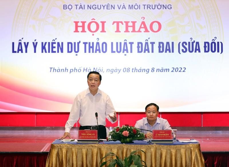 Bộ trưởng Trần Hồng Hà phát biểu tại Hội thảo.