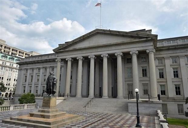 Trụ sở Bộ Tài chính Mỹ tại Washington, DC. (Ảnh: AFP/TTXVN)