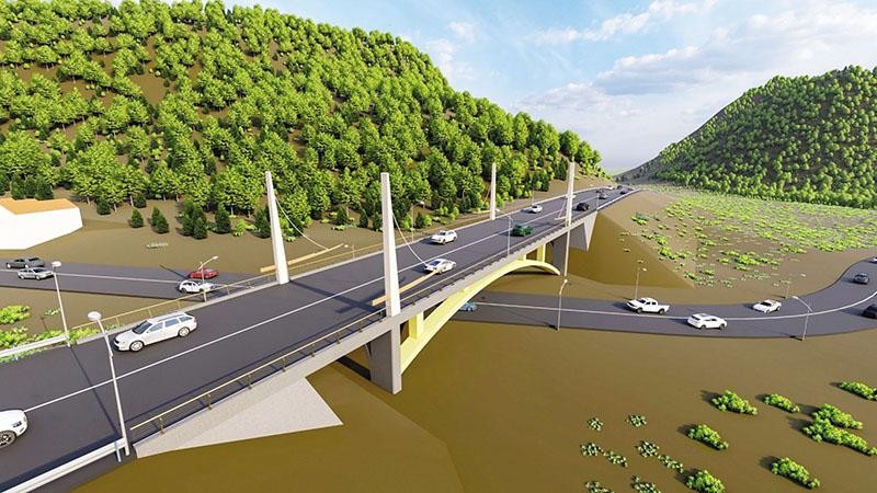 Cao tốc Đồng Đăng - Trà Lĩnh được xây dựng và hoàn thành sẽ tạo động lực phát triển cho khu vực. Trong ảnh: Phối cảnh tuyến Đồng Đăng - Trà Lĩnh