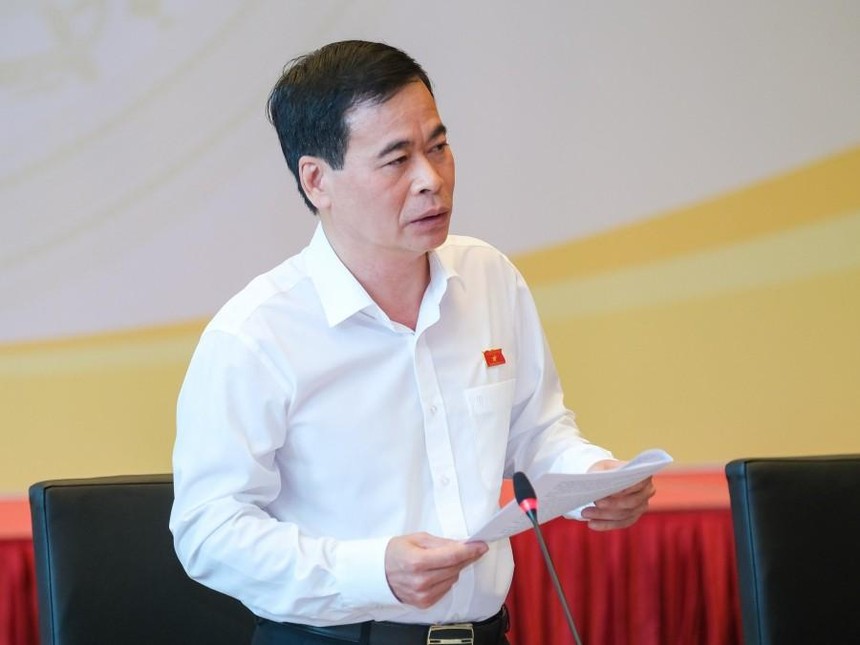 Phó chủ nhiệm Uỷ ban Tư pháp Nguyễn Mạnh Cường báo cáo tại phiên họp