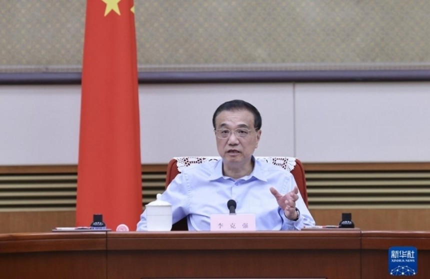 Thủ tướng Trung Quốc Lý Khắc Cường chủ trì cuộc họp ổn định kinh tế quý IV ngày 28/9. (Ảnh: Tân Hoa Xã)