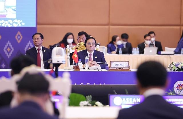 Thủ tướng Phạm Minh Chính tham dự Hội nghị Cấp cao ASEAN lần thứ 41. (Ảnh: Nhật Bắc)