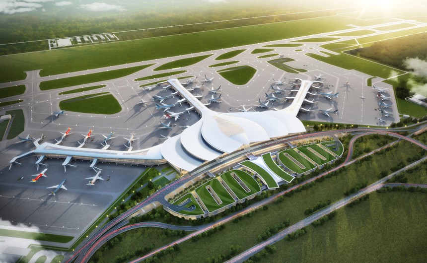 Phối cảnh tổng thể sân bay Long Thành.