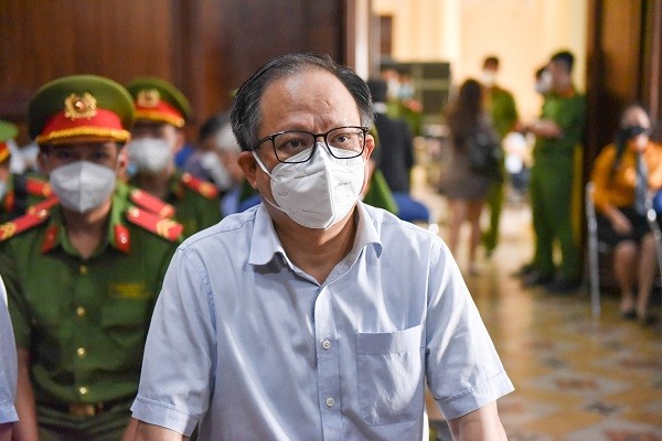 Bị cáo Tất Thành Cang, cựu Phó bí thư Thành ủy TP.HCM tại phiên tòa sơ thẩm.