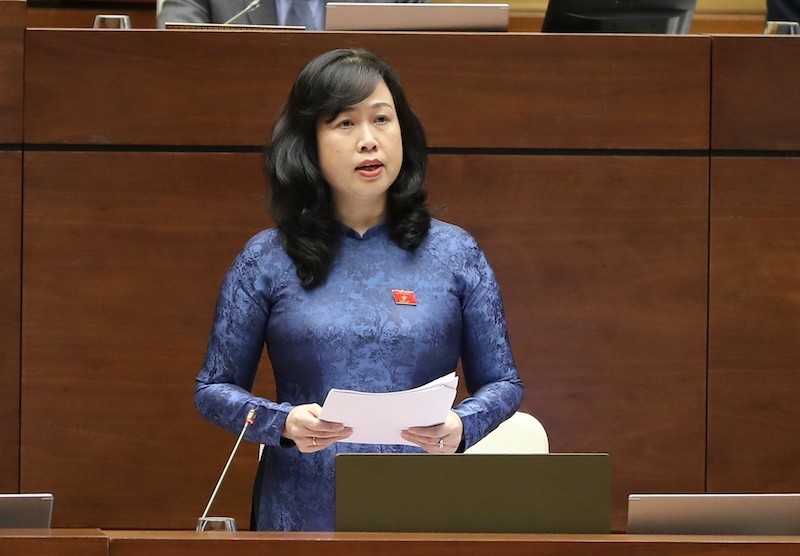 Bộ trưởng Bộ Y tế Đào Hồng Lan phát biểu cuối phiên thảo luận.
