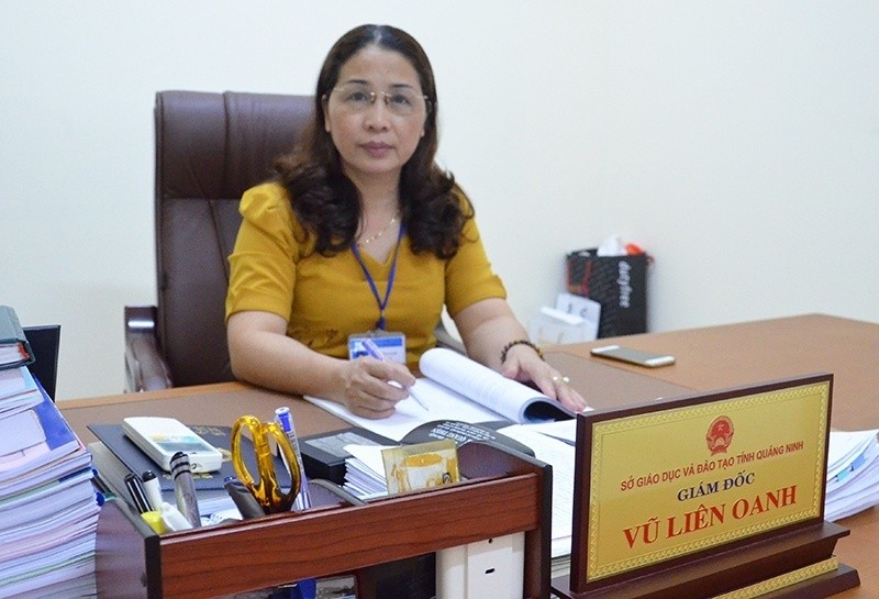Bà Vũ Liên Oanh thời điểm còn là Giám đốc Sở Giáo dục và Đào tạo tỉnh Quảng Ninh.