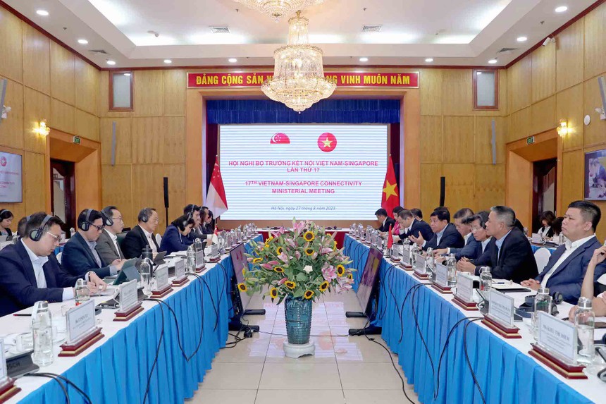 Hội nghị Bộ trưởng Kết nối Việt Nam - Singapore lần thứ 17 (Ảnh: Đức Trung)