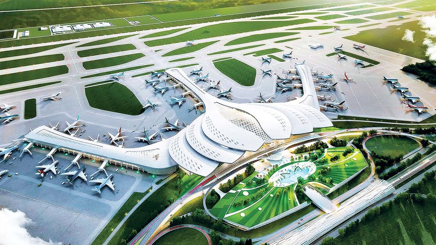Phối cảnh Cảng hàng không quốc tế Long Thành, một dự án trọng điểm của ngành giao thông