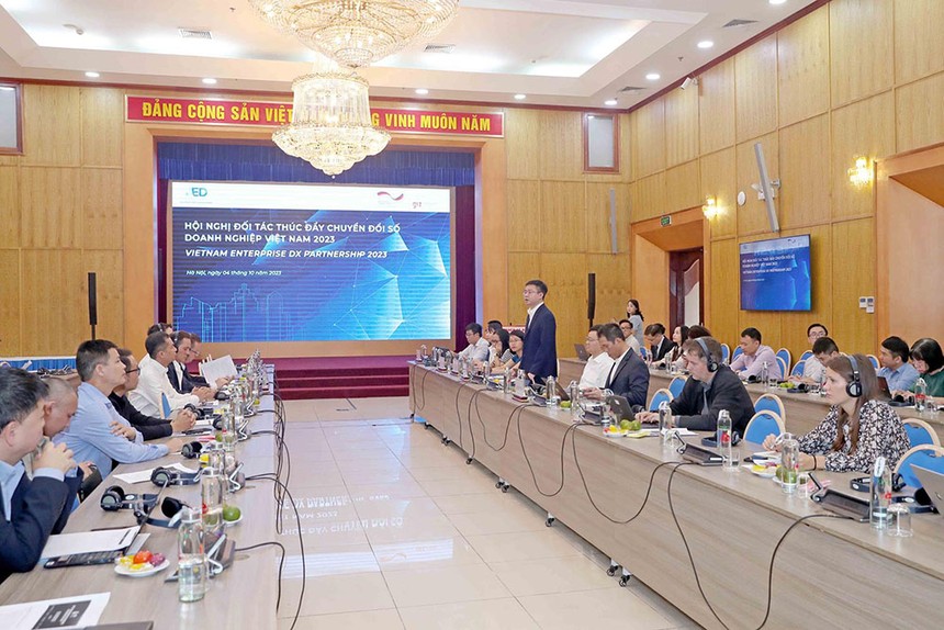 Hội nghị Đối tác thúc đẩy chuyển đổi số doanh nghiệp Việt Nam 2023 (Ảnh: Đức Trung) 
