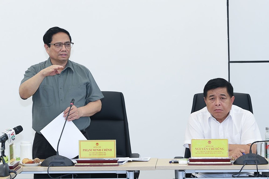 Đây là lần thứ 2 trong năm nay, Thủ tướng Phạm Minh Chính thăm, làm việc tại NIC và cơ sở mới của Trung tâm tại Hòa Lạc. (Ảnh: Nhật Bắc) 