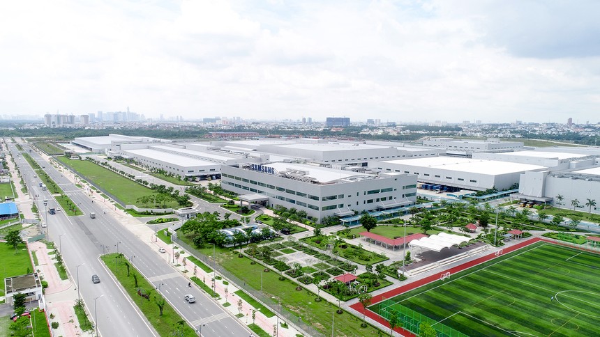 Samsung là một trong nhiều nhà sản xuất lớn đã đặt nhà máy tại phía Bắc. Ảnh: Dũng Minh 