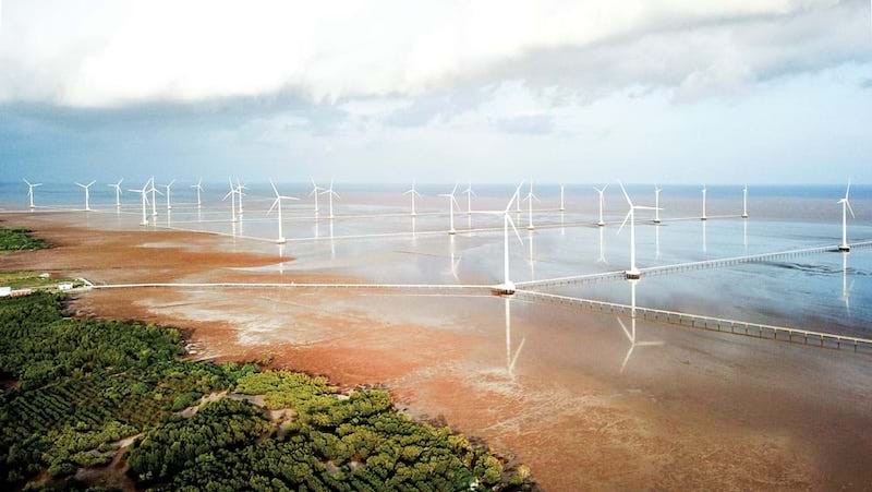Một dự án điện gió gần bờ đang vận hành. Ảnh minh họa: st