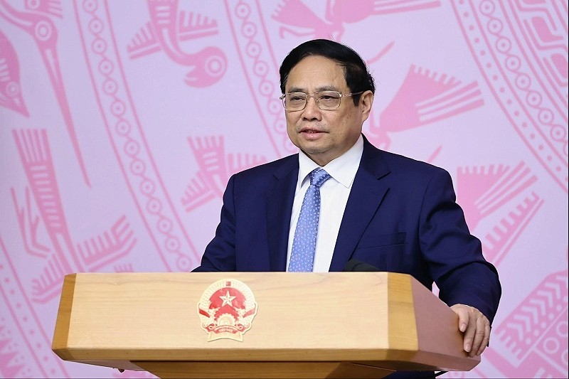 Thủ tướng Phạm Minh Chính phát biểu khai mạc Hội nghị. (Ảnh: Nhật Bắc)
