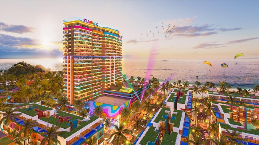 Tòa tháp Ibiza Party Resort mang không khí tiệc tùng sôi động đến du khách.