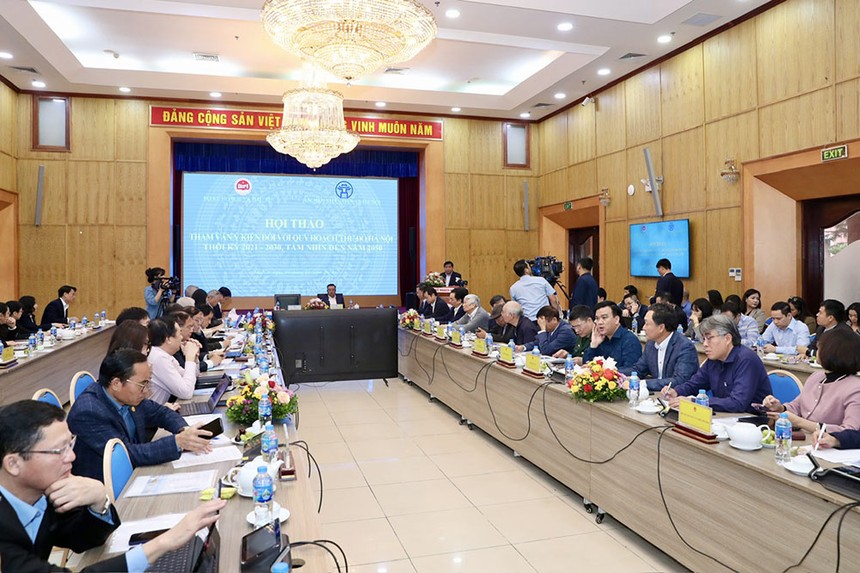 Hội thảo tham vấn ý kiến đối với Quy hoạch Thủ đô Hà Nội thời kỳ 2021 - 2030, tầm nhìn đến năm 2050. (Ảnh: Đức Trung)