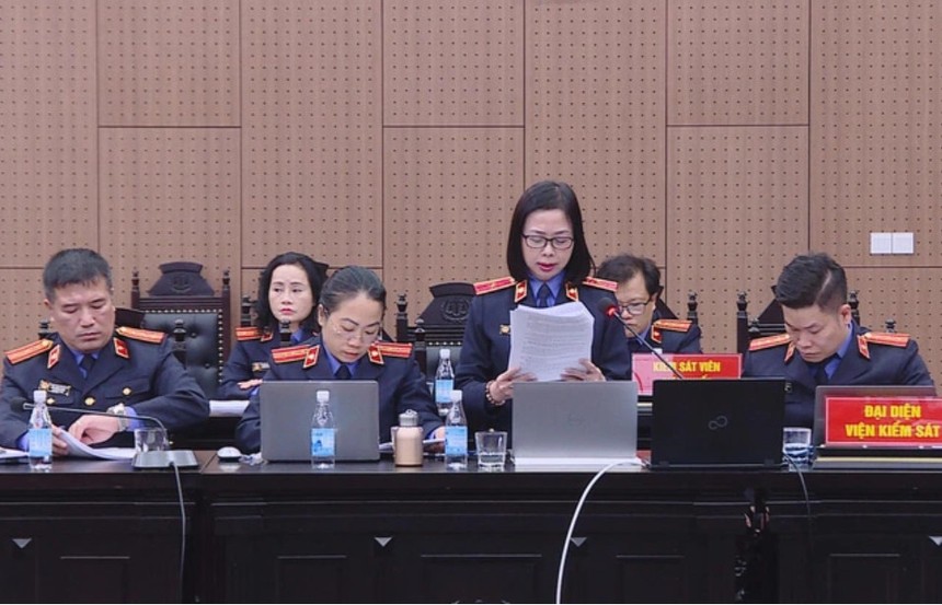 Đại diện Viện Kiểm sát tại phiên tòa xét xử liên quan các sai phạm xảy ra tại Công ty Việt Á.