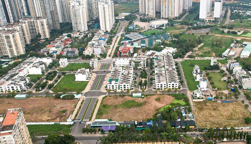 HDTC lấy nhiều lý do để không giao nền cho khách. Trong ảnh: Dự án Khu đô thị An Phú - An Khánh.