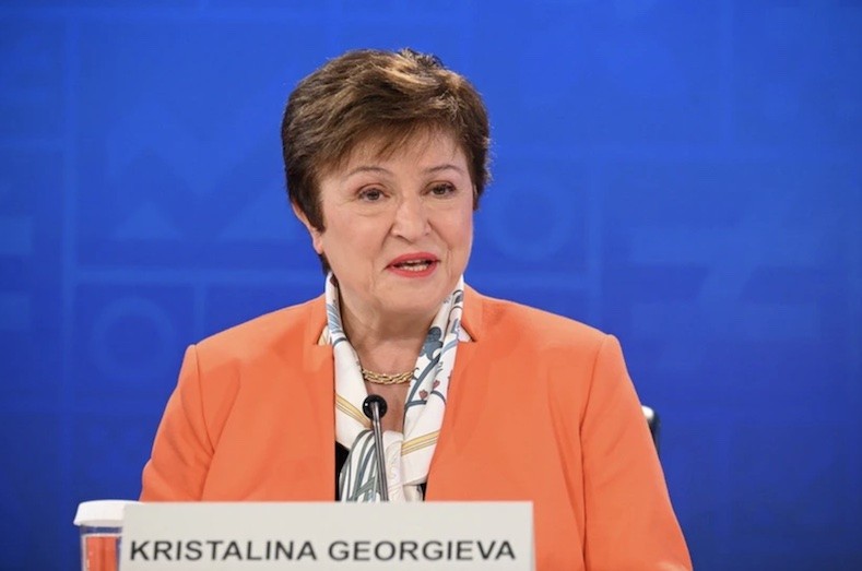Tổng giám đốc Quỹ Tiền tệ quốc tế (IMF) Kristalina Georgieva. Ảnh: AFP