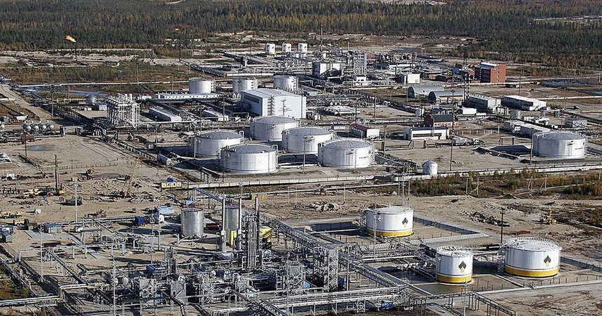 Một cơ sở lọc dầu ở thị trấn Gubkinsky, phía Tây Siberia (Nga). (Ảnh: AFP/TTXVN)