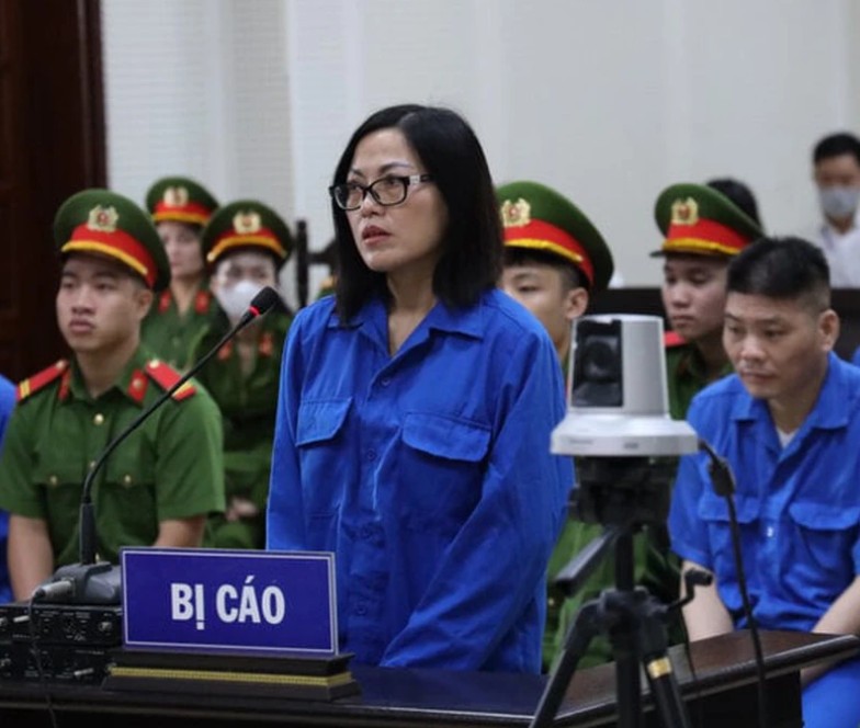 Bị cáo Nguyễn Thị Thu Phương tại phiên tòa sơ thẩm.