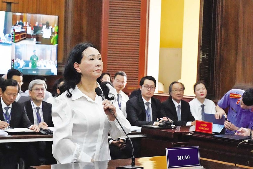 Bị cáo Trương Mỹ Lan tại phiên tòa, ngày 5/3 - Ảnh: Lê Toàn