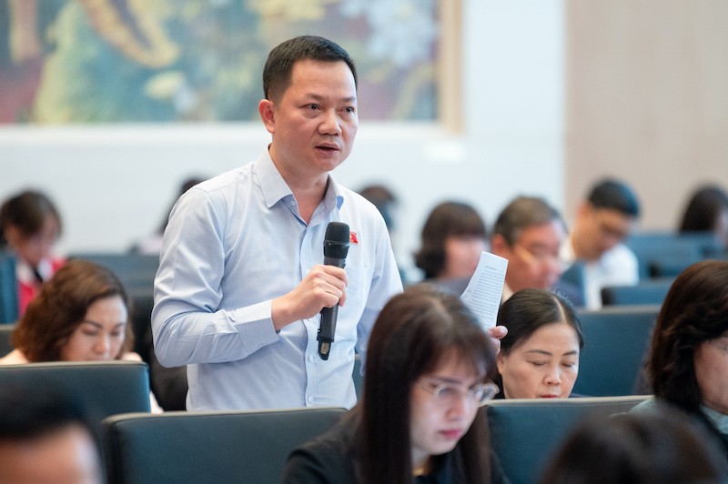 Đại biểu Trịnh Xuân An tham gia ý kiến hoàn thiện Dự thảo Luật Thủ đô sửa đổi.