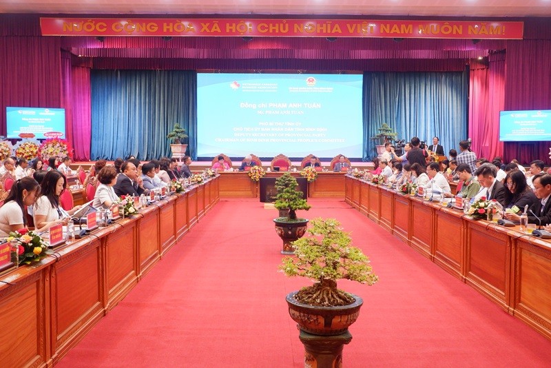 Quảng cảnh Hội nghị Xúc tiến thương mại với Hội Doanh nhân Việt Nam – Canada.