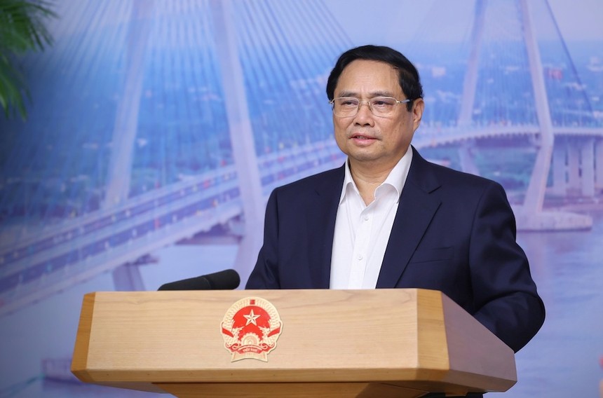 Thủ tướng Chính phủ Phạm Minh Chính, Trưởng Ban Chỉ đạo Nhà nước các công trình, dự án quan trọng quốc gia, trọng điểm ngành giao thông vận tải. (Ảnh: Nhật Bắc)