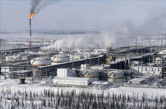 Toàn cảnh cơ sở lọc dầu ở giếng dầu Vankorskoye thuộc vùng Krasnoyarsk, Nga. Ảnh: Reuters/TTXVN