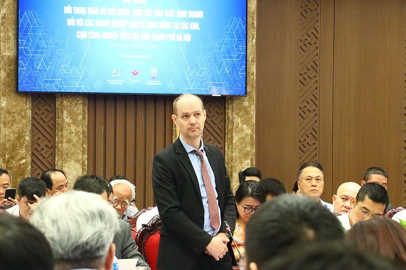 Ông Ulrich Petersen, Giám đốc Đầu tư và Marketing dự án Khu công nghệ cao sinh học Hà Nội. (Ảnh: Nguyễn Linh)