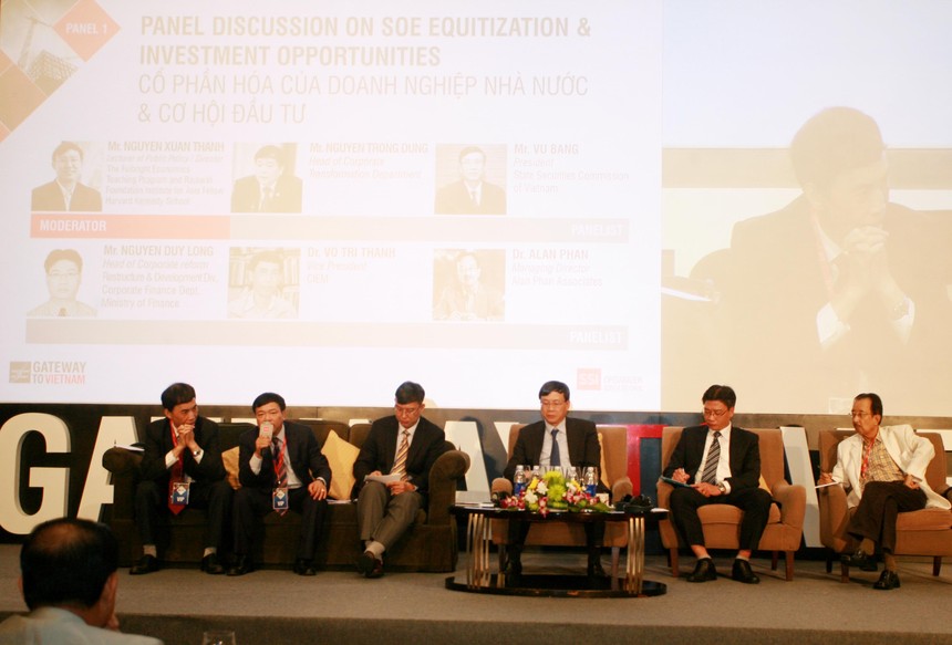 Các diễn giả chia sẻ tại Hội thảo Gateway to Vietnam 2014 - Ảnh: Lê Toàn
