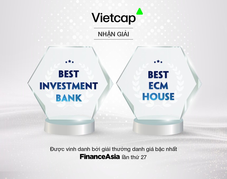 Vietcap (VCI) thắng lớn 2 giải thưởng FinanceAsia 