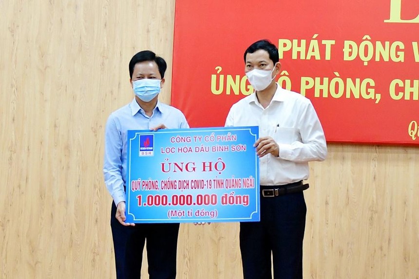 BSR ủng hộ Quỹ phòng, chống dịch Covid-19 tỉnh Quảng Ngãi