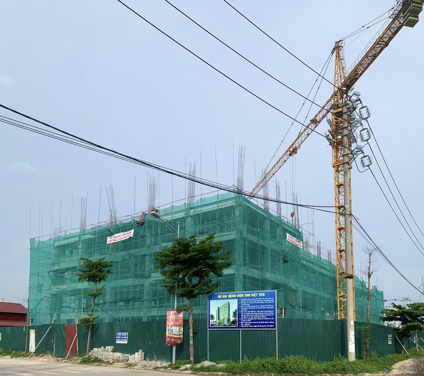Bệnh viện Việt Yên đã đạt 30% khối lượng xây dựng
