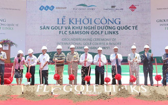 Với dự kiến đầu tư hàng trăm triệu USD vào tổ hợp dự án tại Thanh Hóa, sau khi khởi công dự án sân golf từ đầu tháng 5, FLC cho biết sẽ tiếp tục khởi công 5 dự án khác trong khu tổ hợp này trong năm 2014