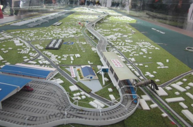 Mô hình dự án đường sắt đô thị tuyến Bến Thành - Suối Tiên. Ảnh: Internet