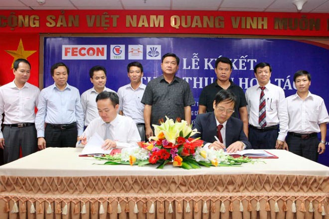 Bộ trưởng Bộ Giao thông Vận tải Đinh La Thăng dự Lễ ký kết hợp tác giữa FECON với TEDI và UTT 