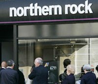 Ngày 1/10, cổ cổ phiếu của Northern Rock giảm 26%.