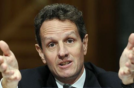 Bộ trưởng Bộ Tài chính Mỹ Timothy Geithner. Ông tuyên bố sẵn sàng đương đầu với công việc quan trọng ở phía trước, những thách thức mà nước Mỹ đang đối mặt.