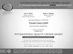 GTT nhận giải thưởng chất lượng quốc tế 2011
