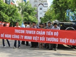 Khách hàng vây trụ sở Công ty Minh Việt để đòi tiền